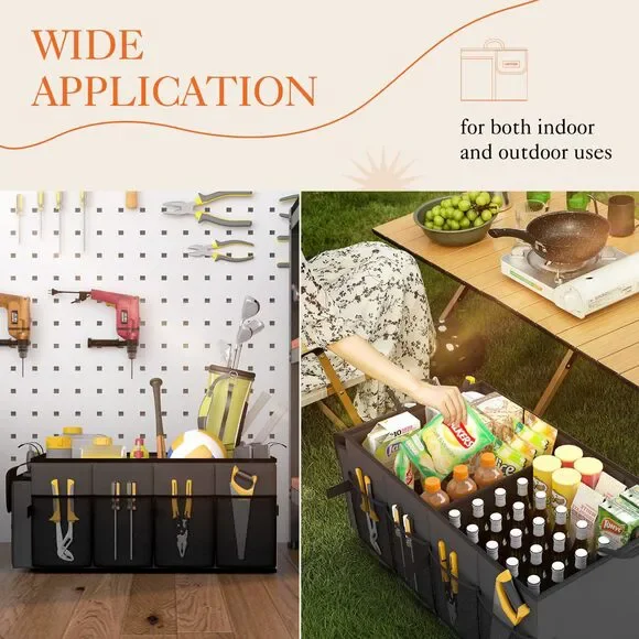 HOTOR Trunk Organizer for Car - Large-Capacity Car Organizer, Foldable Trunk org - Picture 4 of 7